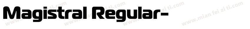 Magistral Regular字体转换